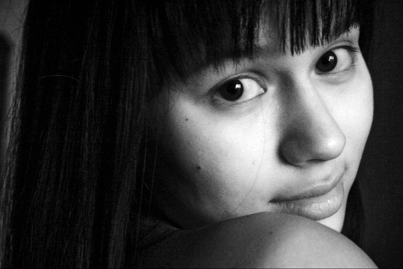девушка, портрет, черно-белое, глаза Nphoto preview