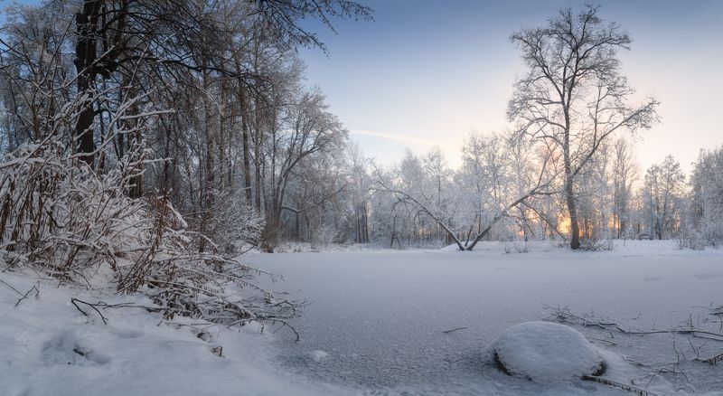 Морозное утро в Баташевском саду