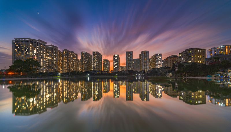 Vietnam, Hanoi, Asian, Architecture, Nikon, Laowa, Reflection, Sky, Sunset  Times City photo preview