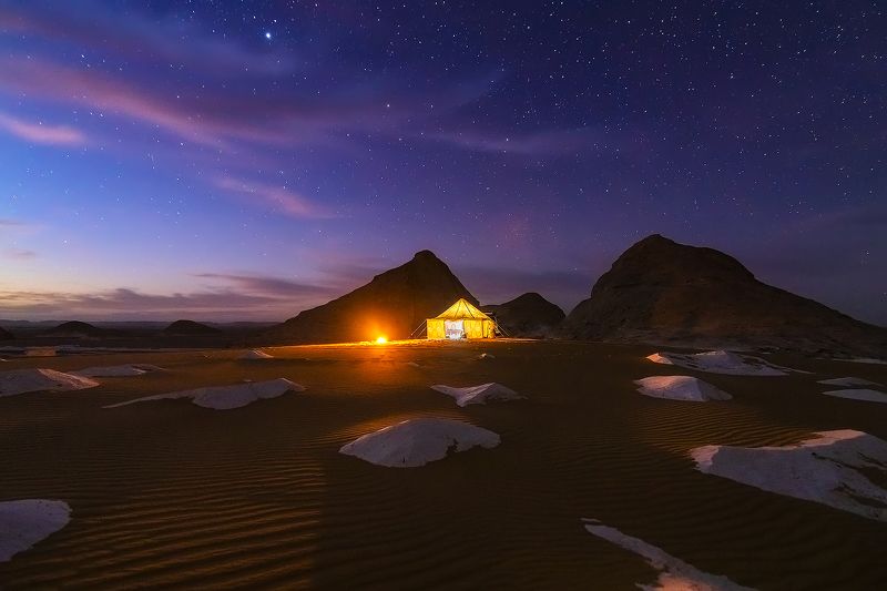 пустыня, египет, закат, ночь, палатка Арабская ночьphoto preview