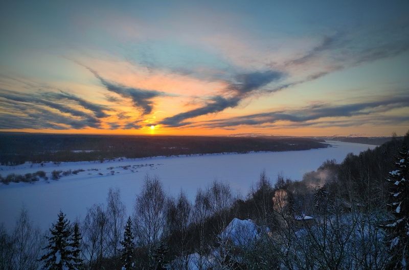 река вятка Морозный рассветphoto preview