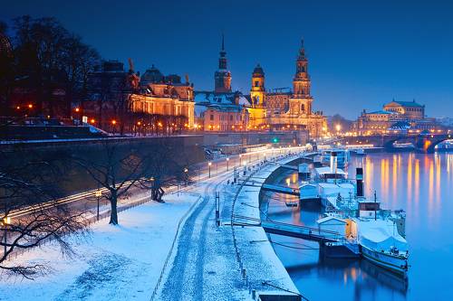 Зимний Дрезден, Германия
