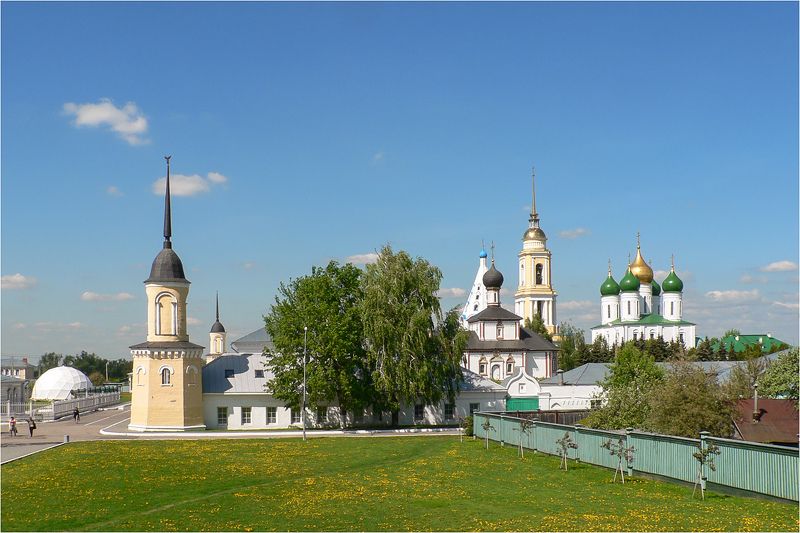 Купола Коломенского Кремля.