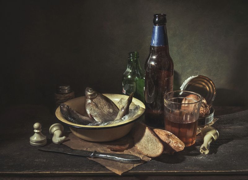 бутылка,лук,хлеб,рыба,стакан,кухня,деревянный,нож Проиграл ?!photo preview