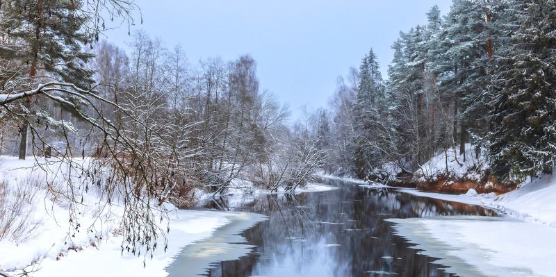 пейзаж, природа, зима, река, день, снег ***photo preview