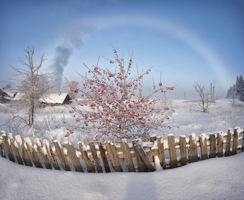 зима, радуга Генератор туманной радугиphoto preview