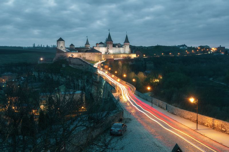 украина, каменец-подольский, крепость, пейзаж, ночь, замок Каменец-Подольскийphoto preview
