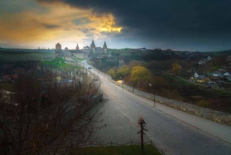 украина, каменец-подольский, крепость, ночь, замок, закат Каменец-Подольскийphoto preview