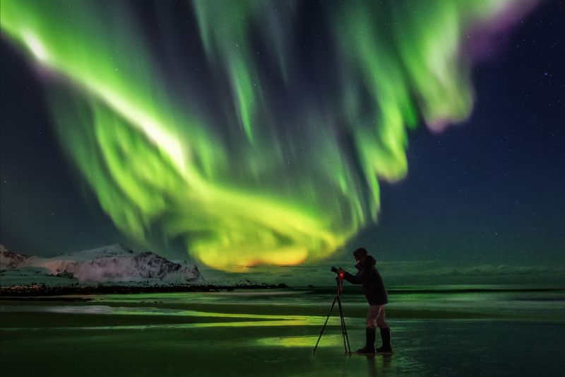 северное сияние, aurora polaris, полярное сияние, норвегия, norway, lofoten islands, aurora polaris, arctic, north Танцующая Аврора.photo preview