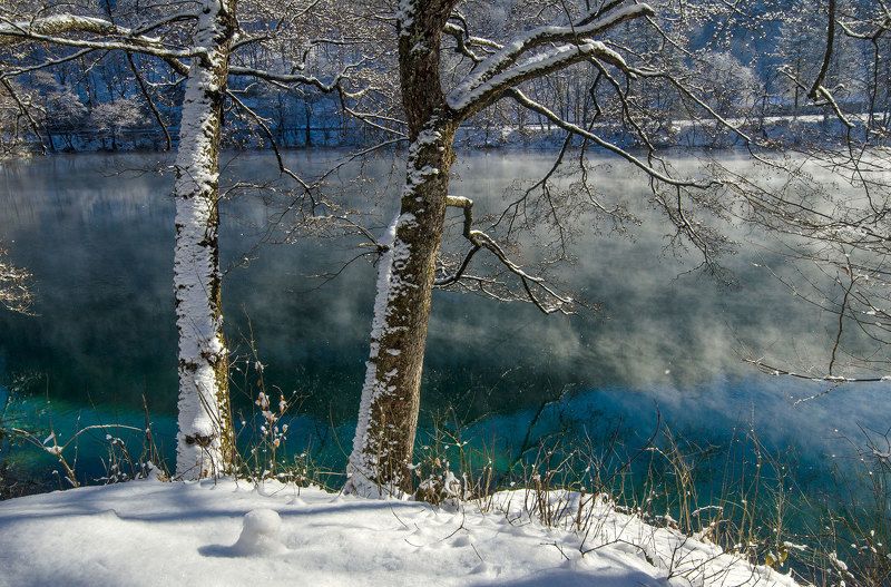 голубое озеро, кабардино-балкария Февральское утроphoto preview