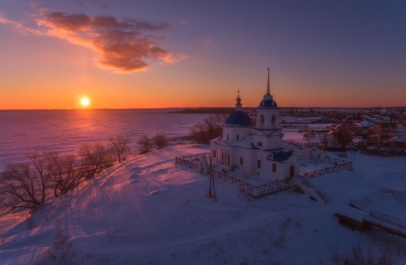 церковь,храм,россия,рассвет Новое утроphoto preview