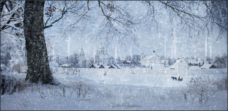 Покровский_монастырь в Суздале_зимой
