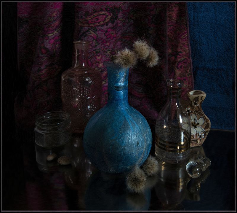 Натюрморт с голубой вазой.photo preview