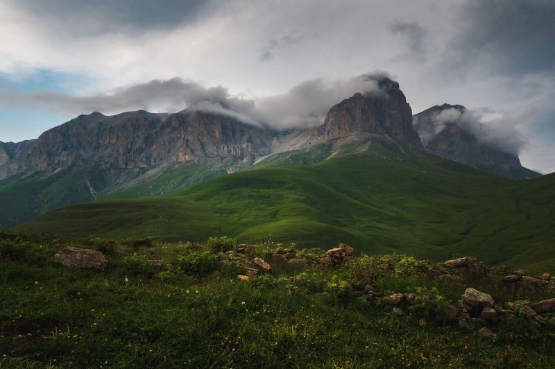 landscape, mountains, summer, nature, caucasus, plateau, chegem, range, rock, hiking, Чегем.photo preview