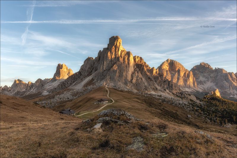 доломитовые альпы,passo giau,панорама,осень,италия,alps,горы Рассвет на Пассо -ди - Джауphoto preview