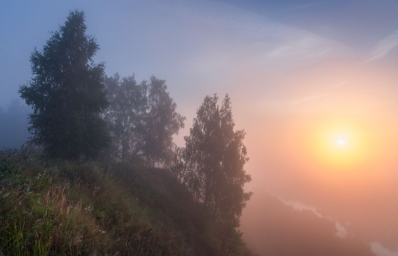 чекалин, рассвет, туман, утро, природа «Там, за туманами»photo preview