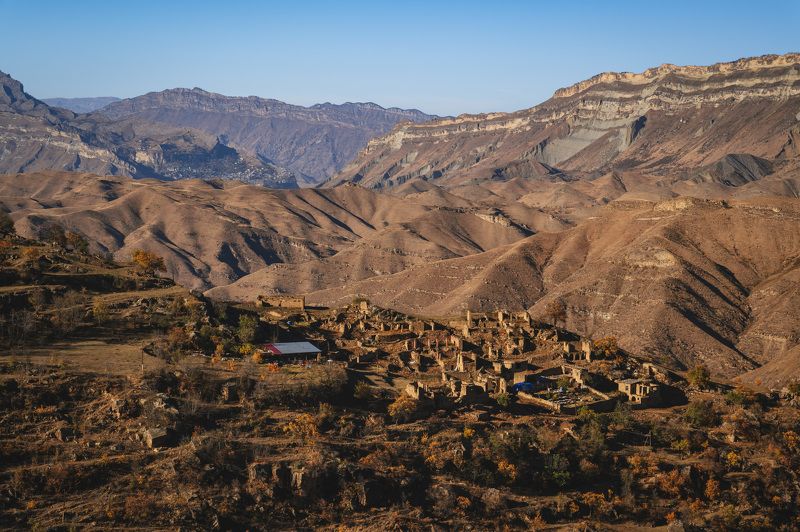 dagestan, desert, mountains, erosion, nature, landscape, ancient, rock, caucasus, aul, village, countryside, valley, Призраки Дагестана.photo preview