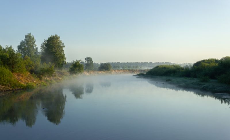 река, туман Утро на Нееphoto preview
