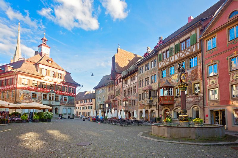 Старинный городок на Рейне, Швейцарияphoto preview