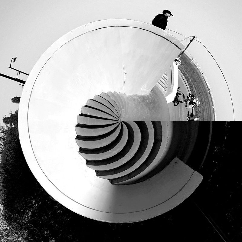 abstract, abstraction, bird\\\'s eye view, b&w, genre Bird\'s eye viewphoto preview