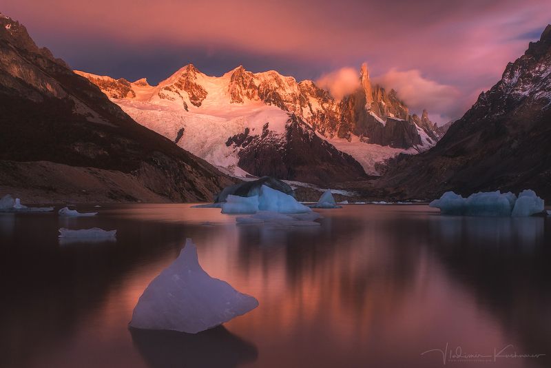 патагония, аргентина, fitz roy, cerro torre, лагуна, айсберг Golden Hourphoto preview