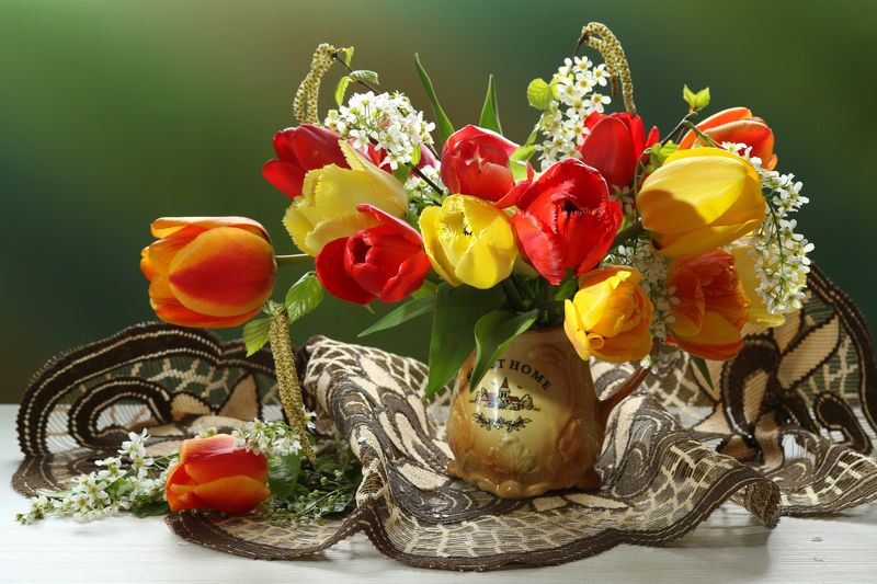 букет, цветы, тюльпаны, ваза Тюльпаныphoto preview