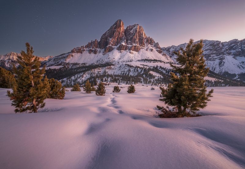 #Landscape #mountain #winter #bluehour #dolomites #italy Like a Clear Mind photo preview