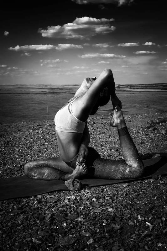 #photoart, #photowork, #yoga, #blackandwhite, #arkaim Photoart of yoga practicephoto preview