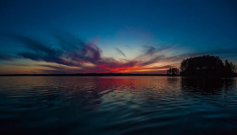 Эволюция заката, озеро Вельёphoto preview