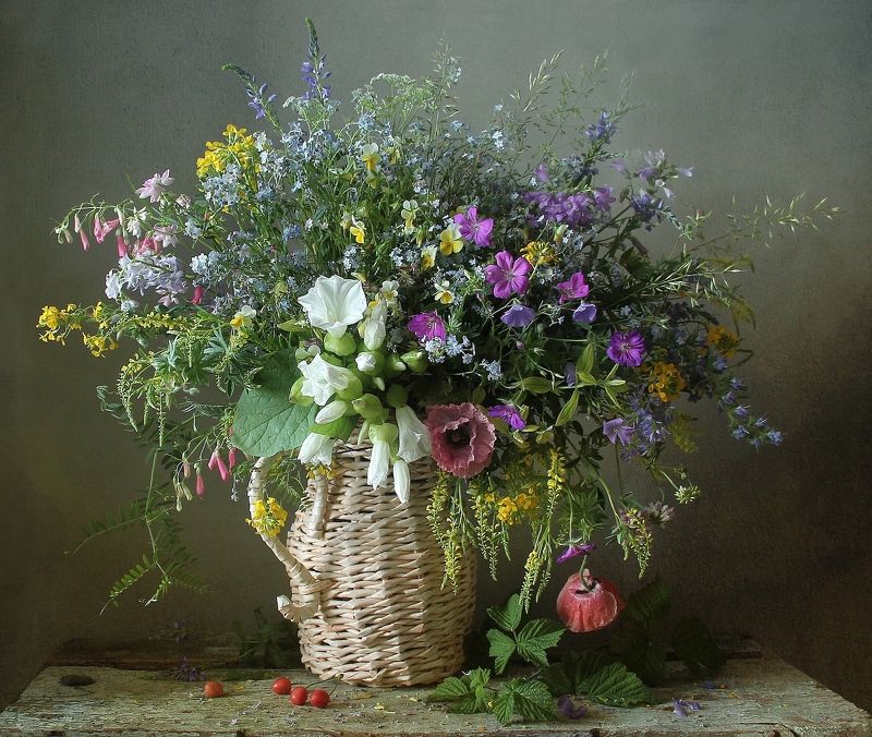 натюрморт, цветы, полевые цветы, лето, марина филатова Ароматное летоphoto preview
