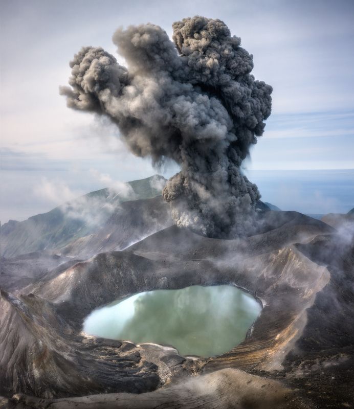 парамушир, курилы Извержение вулкана Эбеко! Курилы.photo preview