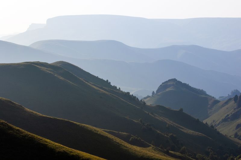 кчр, горы ,карачаево -черкесия ,перевал гум -баши , воздушная перспектива, Ваздух ...photo preview