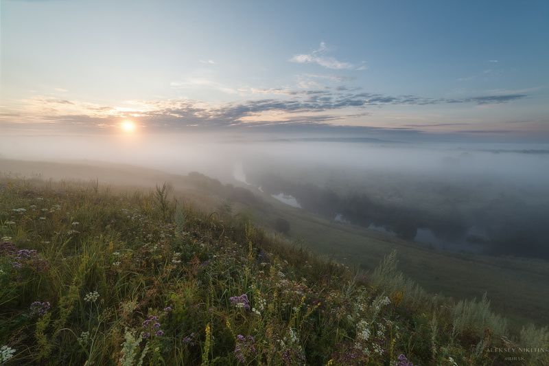 утро на реке Бирь, Башкирия