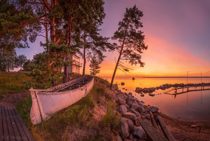 пейзаж, природа, море, эстония В предрассветной тишинеphoto preview