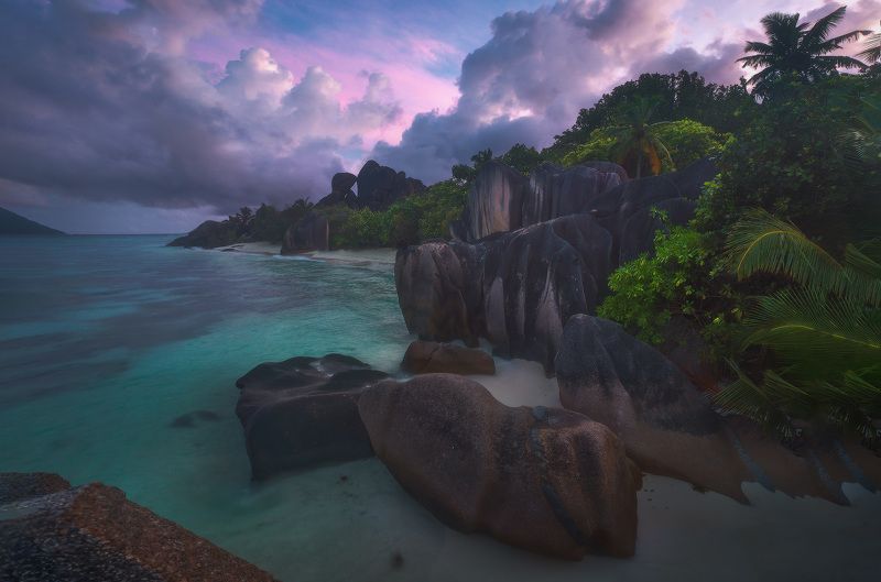 сейшельскиеострова, ладиг, сейшелы, seychelles, ladigue, океан В  розовых облаках... фото превью