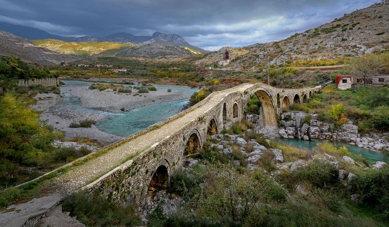 албания, шкодер, мост, нд, albania, shkoder, bridge Старый мостphoto preview