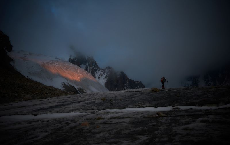 Закатный луч на Коронском леднике.photo preview