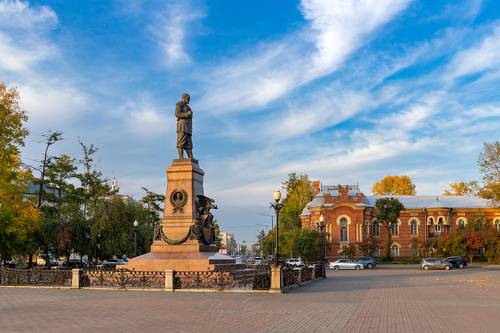 Иркутск. Памятник Александру III, основателю Транссиба