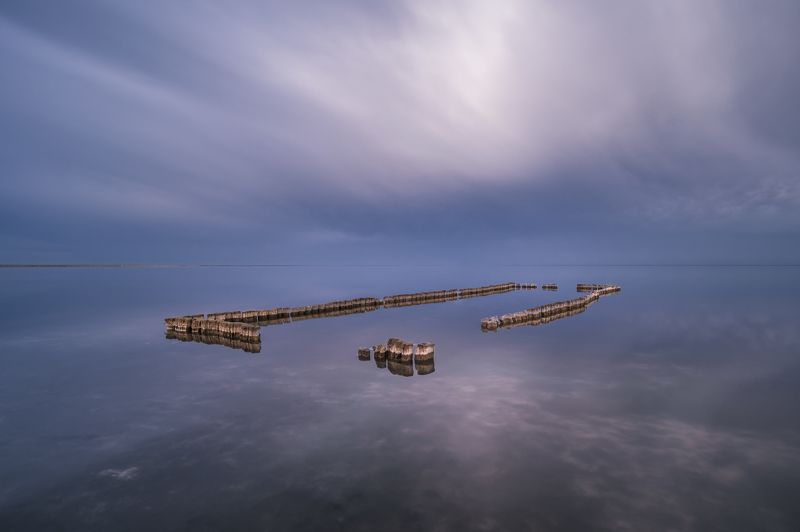 озеро эльтон Пасмурный рассвет. Озеро Эльтон. Апрель 2022 года.photo preview