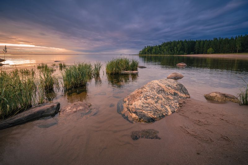 озеро, ладога, рассвет Утро на берегу Ладоги.photo preview