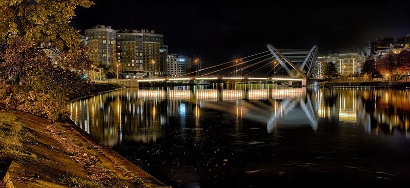 Лазаревский мост. Вечерний Санкт-Петербург