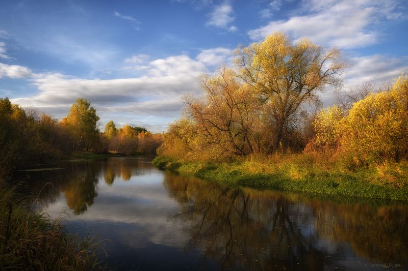 пейзаж, река, осень, вода, деревья Осенние берегаphoto preview