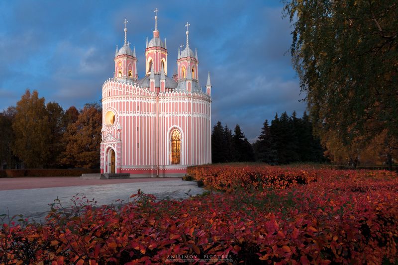 архитектура, санкт-петербург, спб, осень, nikon Чесменская церковь вечером. photo preview