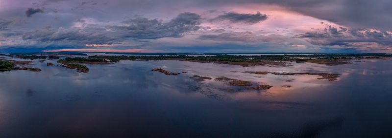 волга панорама река природа закат Волжский простор  после закатаphoto preview