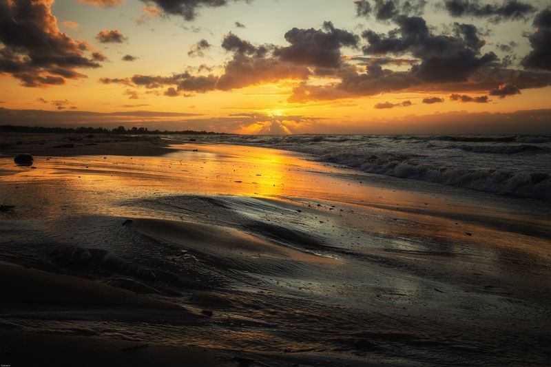 sea,seascape,beach,sunset,light,landscape, Seascape Sunset фото превью