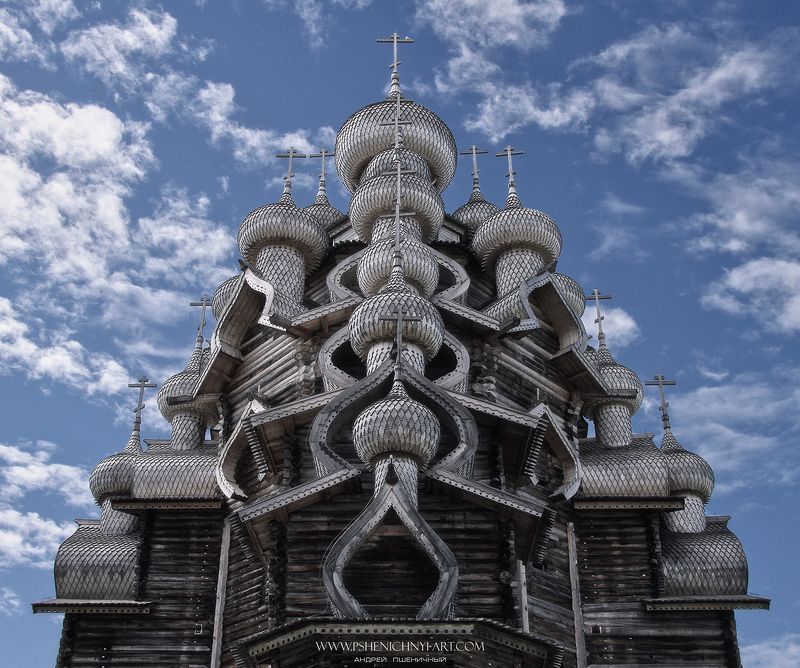 архитектура, кижи, храм, деревянное зодчество, купол, россия, карелия, архитектурное наследие Кижиphoto preview