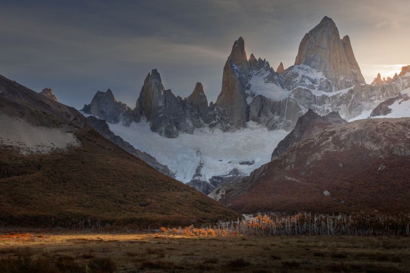 patagonia, fitzroy, sunset В лучеphoto preview