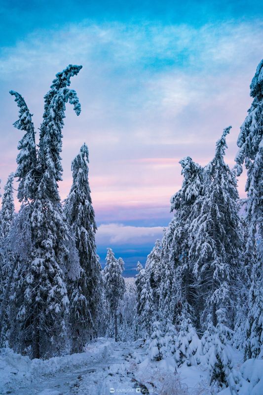 зима, закат, горы, качканар, средний урал,  Зимний закатphoto preview
