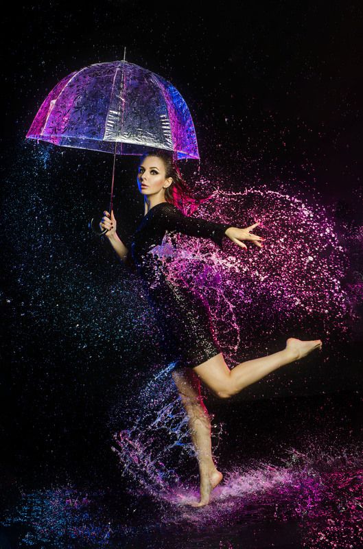 аква, вода, брызги, девушка, зонт, ярко, цветные фильтры Мэри Поппинс :)photo preview
