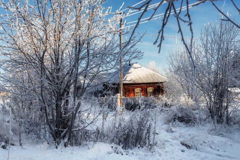 зима, деревня, дома, пейзаж Зима в деревнеphoto preview